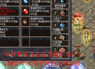 如何零成本击败顶级玩家?85级传奇私服平民逆袭全攻略 如何零成本击败顶级玩家?85级传奇私服平民逆袭全攻略