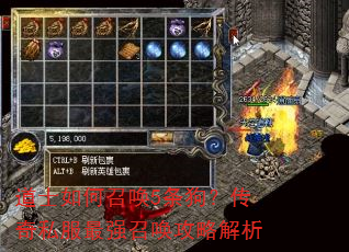 道士如何召唤5条狗?传奇私服最强召唤攻略解析 道士如何召唤5条狗?传奇私服最强召唤攻略解析