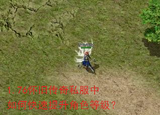 1.76怀旧传奇私服中如何快速提升角色等级? 1.76怀旧传奇私服中如何快速提升角色等级?